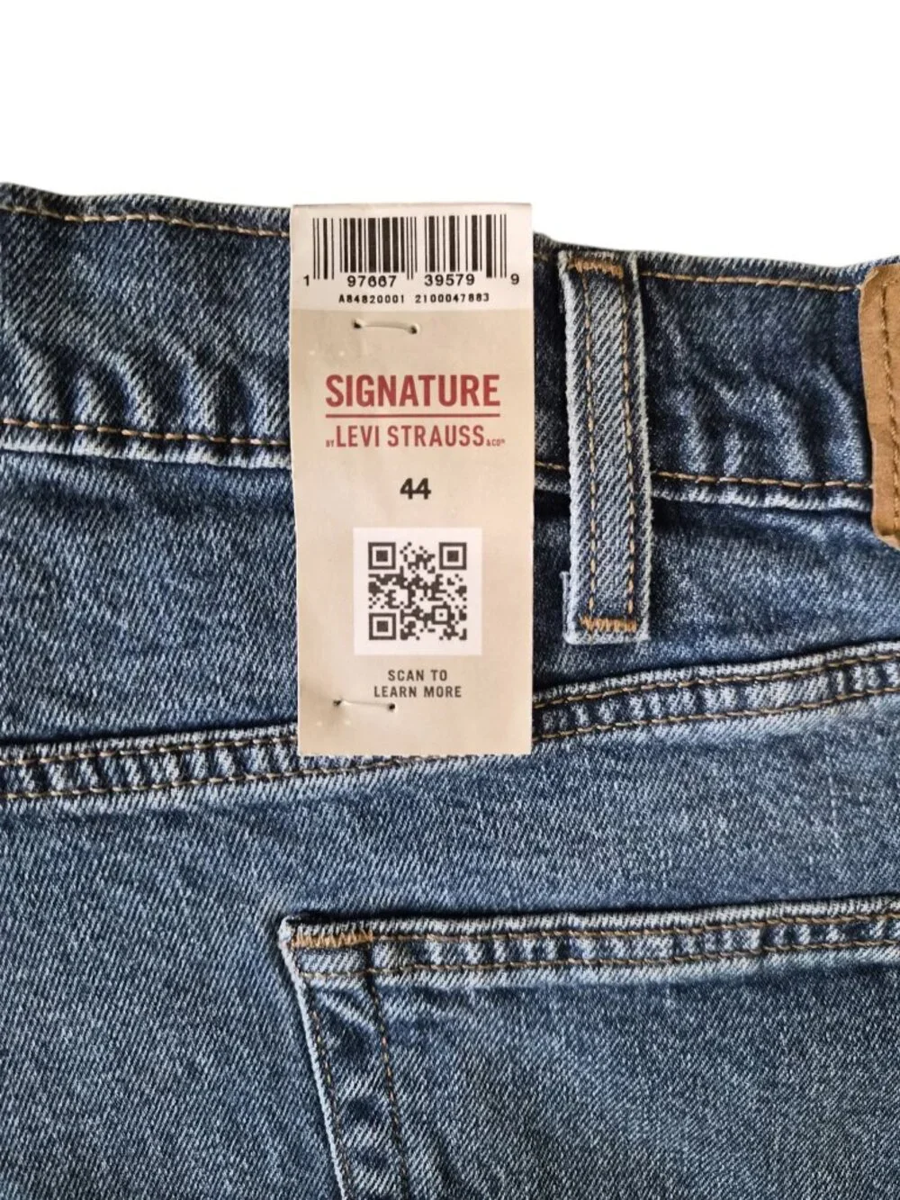 Levi Strauss Signature Men's Classic Comfort Denim Shorts 44 Blue Flex Relaxed